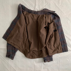 1980s CDGH Earth Tone Plaid Work Blouson - Size L