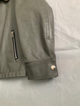 Load image into Gallery viewer, 1994 CDGH Slate Grey Leather Jacket with Removable Fur Collar - Size XL