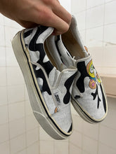 Load image into Gallery viewer, ss2000 Issey Miyake x Takashi Murakami Hand Painted Black and White Slip-ons - Size 8 US
