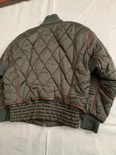 Load image into Gallery viewer, aw1992 Issey Miyake Forest Green Articulated Paneled Cropped Nylon Bomber - Size L