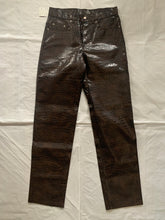 Load image into Gallery viewer, 1990s Dexter Wong Faux Crocodile Skin Pants - Size M
