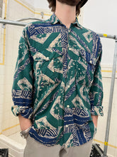 Load image into Gallery viewer, 1980s Marithe Francois Girbaud x Closed Graphic Pattern Shirt with Pleated Pocket Detailing - Size M