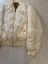 Load image into Gallery viewer, 1990s Armani Oversized White Nylon Bomber Jacket - Size OS