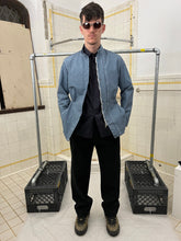 Load image into Gallery viewer, 2000s Mandarina Duck Raw Cut Coated Fabric Shirt Jacket with Contrast Detailing - Size M