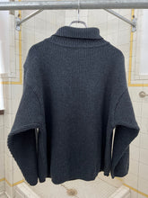 Load image into Gallery viewer, 1980s Marithe Francois Girbaud Wide Side Button High Neck Sweater with Cutout Pockets - Size S