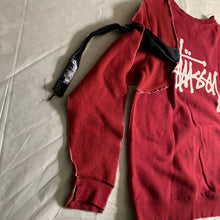 Load image into Gallery viewer, 2015 Kiko Kostadinov x Stussy Red Reconstructed Crewneck Sweater - Size M