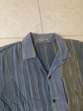 Load image into Gallery viewer, 1980s Issey Miyake Cropped Multi-toned Linen Weave Shirt - Size M