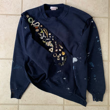 Load image into Gallery viewer, ss2021 Per Gotesson Slashed Vintage Paint Splattered Crewneck with Vintage Jewelry - Size S/M