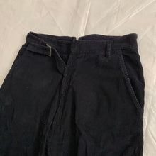 Load image into Gallery viewer, 2000s Armani Deep Black Articulated Corduroy Carpenter Pants - Size M