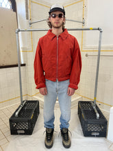 Load image into Gallery viewer, 1980s Armani Washed Red Cropped Moto Jacket with Quilted Sleeves - Size L