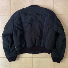 Load image into Gallery viewer, 1990s Armani Textured Nylon Bomber with Blue Contrast Seam Detail - Size XL