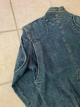 Load image into Gallery viewer, 1980s Katharine Hamnett Washed Denim Cargo Bomber - Size OS