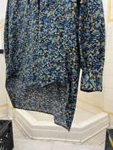 Load image into Gallery viewer, 1980s Katharine Hamnett Oversized Blue Graphic Cargo Pocket Shirt - Size OS