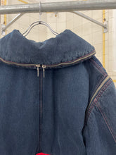 Load image into Gallery viewer, aw1993 Armani Denim Life Preserver Jacket with Removable Sleeves and Packable Hood - Size M