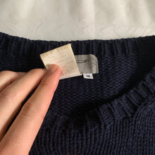 Load image into Gallery viewer, aw1995 Yohji Yamamoto Intasaria Flower Navy Sweater - Size M