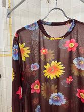 Load image into Gallery viewer, ss2002 Yohji Yamamoto Brown Sheer Floral Shirt - Size L