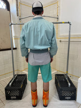 Load image into Gallery viewer, 1980s Armani Baby Blue Light Cotton Cropped Bomber with Tonal Piping - Size L