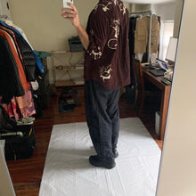 Load image into Gallery viewer, 1990s CDGH Hand Dyed Tribal Characters Maroon Shirt - Size L