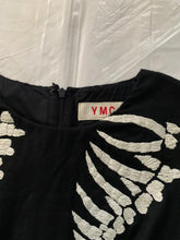 Load image into Gallery viewer, 2000s Vintage You Must Create Wool Dress with Spinal Skeleton Embroidery - Size S
