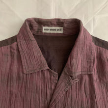 Load image into Gallery viewer, 2000s Issey Miyake Iridescent Plum Crinkled Shirt - Size L