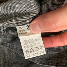 Load image into Gallery viewer, 2000s Yohji Yamamoto Faded Denim Trucker Jacket with Bleach Dipped Sleeve Hems - Size M