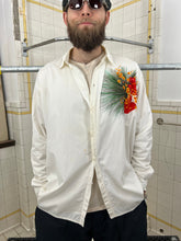 Load image into Gallery viewer, ss1987 Yohji Yamamoto Yuzen Dyed Red Orcid Shirt - Size OS
