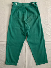 Load image into Gallery viewer, 1990s CDGH+ Wide Teal Workpants with Off Center Zipper Gimmick - Size L