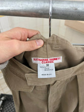 Load image into Gallery viewer, 1980s Katharine Hamnett Khaki Flap Pocket Pleated Trousers - Size M