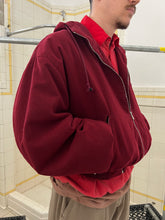 Load image into Gallery viewer, 1980s Katharine Hamnett Velour Circle Pattern Hooded Bomber - Size XL