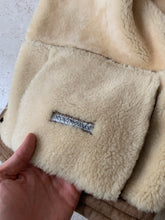 Load image into Gallery viewer, 1990s Armani Tan Suede Mouton Jacket - Size L
