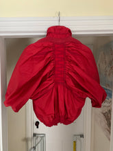 Load image into Gallery viewer, aw2007 Issey Miyake APOC Cropped Red Jacket with Pleats and Ribbing Details - Size S