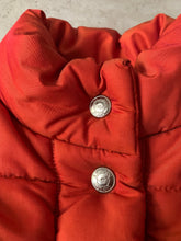 Load image into Gallery viewer, 1990s Armani Cropped Iridescent Orange Nylon Puffer - Size S