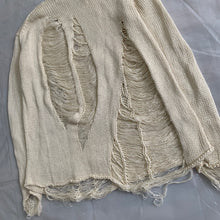 Load image into Gallery viewer, 1990s Yohji Yamamoto Destroyed Cream Knitted Sweater - Size M
