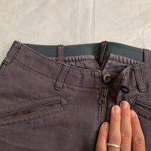 Load image into Gallery viewer, 2001 General Research Faded Plum Ribbed Paneled Bike Pants - Size L