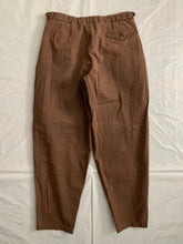 Load image into Gallery viewer, 1990s Armani Faded Mud Brown Trousers with Side Seam Zipper Pocket - Size L