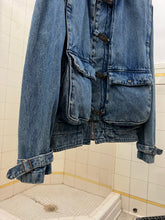 Load image into Gallery viewer, 1980s Marithe Francois Girbaud x Complemets Light Wash Denim Cargo Jacket with Front Buckle Closures - Size M