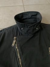 Load image into Gallery viewer, 1990s Armani Faded Grey Cotton Biker Jacket - Size M
