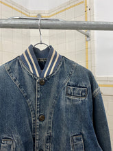 Load image into Gallery viewer, 1980s Katharine Hamnett Denim Teddy Jacket with Hidden Cargo Pocket- Size L
