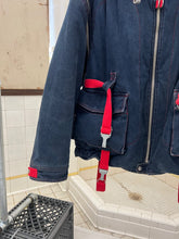 Load image into Gallery viewer, aw1993 Armani Denim Life Preserver Jacket with Removable Sleeves and Packable Hood - Size M