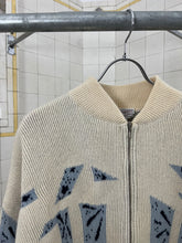 Load image into Gallery viewer, 1980s Marithe Francois Girbaud Wide Intarsia Zippered Sweater - Size L