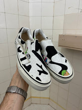 Load image into Gallery viewer, ss2000 Issey Miyake x Takashi Murakami Hand Painted Black and White Slip-ons - Size 9