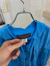 Load image into Gallery viewer, 1980s Katharine Hamnett Blue Silk Cargo Shirt - Size M