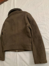 Load image into Gallery viewer, 1990s Katharine Hamnett Cropped Dark Khaki Wool Jacket with Fur Collar - Size M