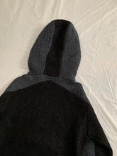 Load image into Gallery viewer, 2000s Vintage Grey and Black Mohair Ninja Hoodie - Size M