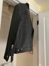 Load image into Gallery viewer, 1990 CDGH Cropped Black Leather Bomber Jacket - Size OS