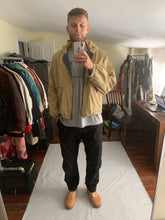 Load image into Gallery viewer, 1990s Armani Faded Yellow Paneled Hooded Work Jacket  - Size XL