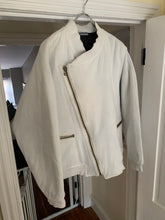 Load image into Gallery viewer, 1980s Issey Miyake White Dual Backzip Heavy Cotton Bomber Jacket with Asymmetric Closure - Size XL