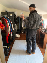 Load image into Gallery viewer, 1990s Armani Washed B-15 Bomber Jacket with Removable Fur Collar and Articulated Shoulder Gusset - Size XL