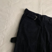 Load image into Gallery viewer, 2000s Armani Deep Black Articulated Corduroy Carpenter Pants - Size M