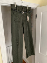 Load image into Gallery viewer, 1990s Armani Olive High Waist Military Trousers with Zipper Hems - Size M